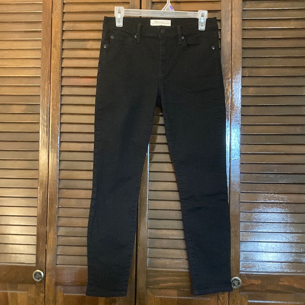 Gap Black Denim True Skinny Jeans Sz 29s EUC